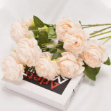 Simulation 3 foreign peony silk flower wedding decoration props photography photo ornaments manufacturers wholesale