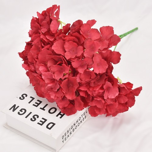 5 head simulation flower bouquet artificial hydrangea wedding window decoration flower materials manufacturerswholesale