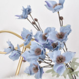 Hot sale Factory Direct home garden gift wedding desk decoration Artificial 6 heads vintage silk daffodil flower