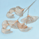 Artificial Plants Ginkgo Biloba Leaves Plants Plastic Simulation Leaves Office Home Wedding Diy Decoration