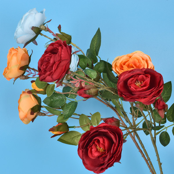 Hot Selling Flower Centerpieces For Wedding Decoration Artificial Decorative Flowers Simulated Small Rose