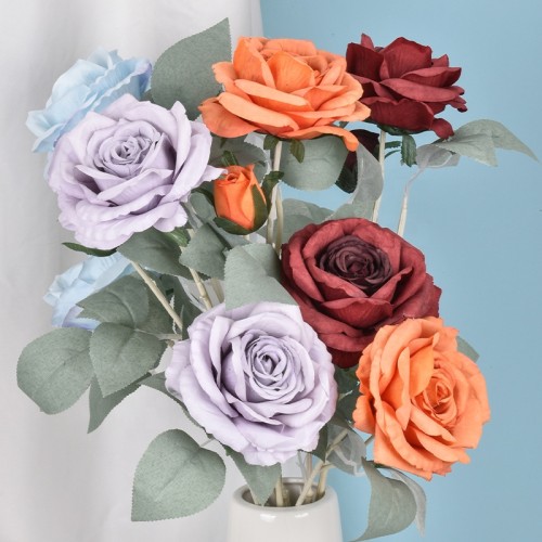 2021Flower wedding hall soft decoration and flower protection manufacturers wholesale simulated 3 Dream roses
