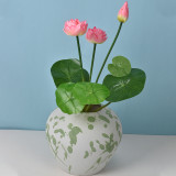2021 Modern Home Interior Decoration Artificial Lotus Flowers Wedding Backdrop Artificial Flower Lotus
