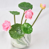Simulation lotus with column lotus lotus leaf texture pool landscape decoration Buddha flower factory wholesale