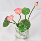 Simulation lotus with column lotus lotus leaf texture pool landscape decoration Buddha flower factory wholesale