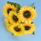 2021 Factory Direct Selling Artificial Sunflowers In Bulk Decorative Bouquet From China