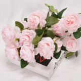 Simulation 3 foreign peony silk flower wedding decoration props photography photo ornaments manufacturers wholesale