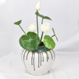 Simulation lotus with column lotus lotus leaf texture pool landscape decoration Buddha flower factory wholesale