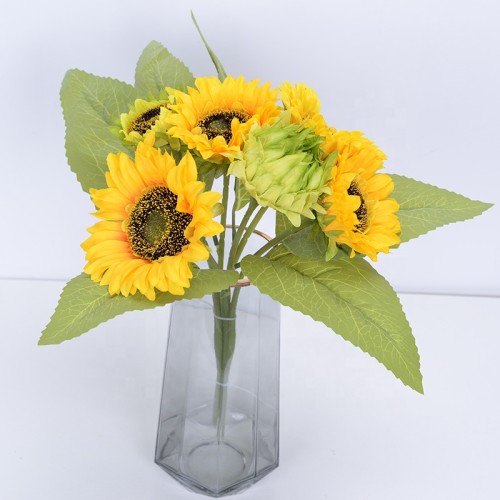 Simulation of sunflower wedding decoration sunflower silk flower stage set the bouquet of sunflower factory wholesale