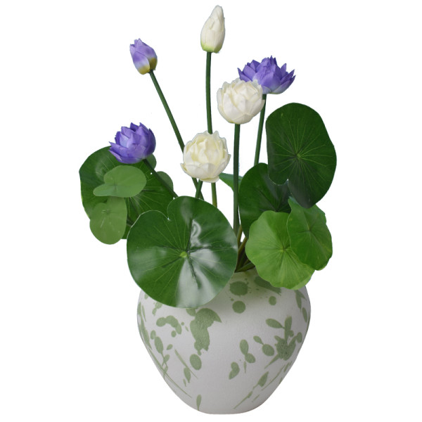 2021 Modern Home Interior Decoration Artificial Lotus Flowers Wedding Backdrop Artificial Flower Lotus