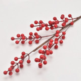 Manufacturers directly provide the height of 50 cm 60 cm 90 cm 3 forked red artificial berry Holly home decoration flowers
