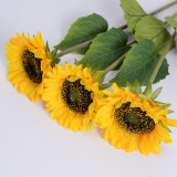 New Arrivalsun Flowers Plastic Decorative Flower Bouquet Indoor Decorations Gift Sunflower Artificial Flower