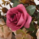 12 Head Artificial Plant Diamond Rose Flower Small Bundle Home Office Wedding Simulation Flower Decoration Silk Flower