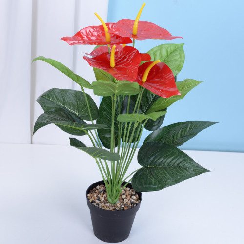 Hot Selling Artificial Plants And Flowers In Bulk Plastic Cheap Wholesale Artificial Flowers With Leaves