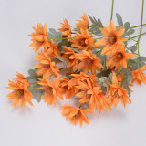 Simulated sunflower six head kingfisher home floor decoration false flower shooting scene layout simulation flower wholesale