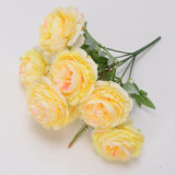 The factory wholesale seven seven head of foreign peony bouquet artificial flower wedding hotel props row modeling