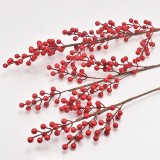 Manufacturers directly provide the height of 50 cm 60 cm 90 cm 3 forked red artificial berry Holly home decoration flowers