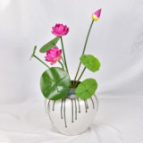 Simulation lotus with column lotus lotus leaf texture pool landscape decoration Buddha flower factory wholesale