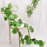 Amazon hot silk eucalyptus leaves vertical artificial grapevine leaves hanging green wreath Ivy manufacturers wholesale