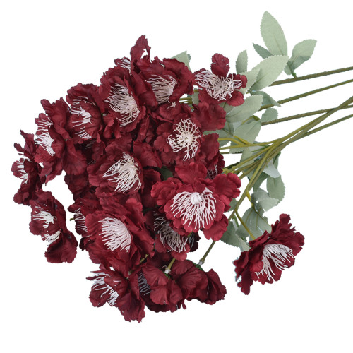 Popular in 2021 for wedding decoration, stage feel flowers, plastic Floating snow peony artificial realistic flowers