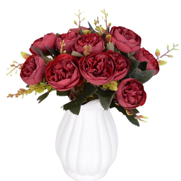 2021 Factory Direct Sales Cheap Wholesale Artificial Flowers Decorative 8 Colors Simulated Peony