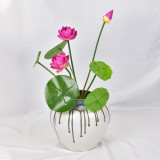 Simulation lotus with column lotus lotus leaf texture pool landscape decoration Buddha flower factory wholesale