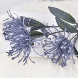 Wedding hand held simulation flowers bouquet wholesale indoor simulation plant wall decoration 3 prong hair needle cushionflower