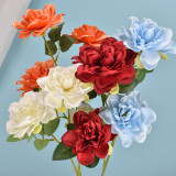 2021 Wedding Flower Wall Decorative Silk Artificial Gardenia Hot Sale Multicolor Artificial Gardenia Silk Flower