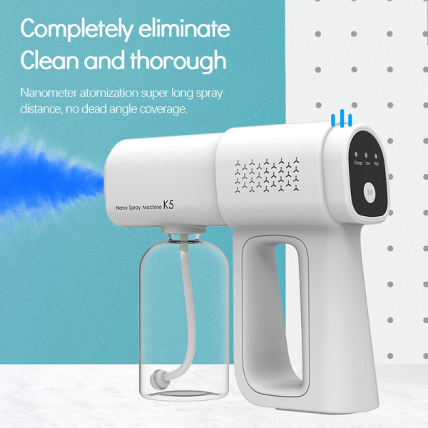 Portable 380ML K5 Cordless Sanitizing Nano Alchohol Sprayer Sprey UV Mist  Spray Fogger Gun Machine