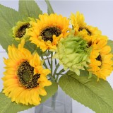 Simulation of sunflower wedding decoration sunflower silk flower stage set the bouquet of sunflower factory wholesale