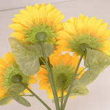 2021family wedding decoration Manufacturers wholesale cheap rayon sunflower long stem sunflower
