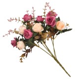 12 Head Artificial Plant Diamond Rose Flower Small Bundle Home Office Wedding Simulation Flower Decoration Silk Flower