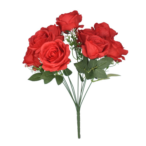 2021 Manufacturers Supply Elegant Home Decoration Artificial Flower Rose A Bunch Of 10 Simulated Roses