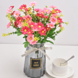 Nordic floral design 28 heads jump chrysanthemum 7 forks  decorative silk flowers small fresh plastic flowers