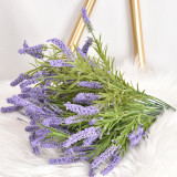 Wholesale Delicate Artificial Flowers Bouquet Decoration Lavender Purple Home Interior Plastic Flowers