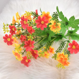 Factory Wholesale Table Top Decoration Plastic Flower Multicolor Beautiful Wedding Decoration Flowers Artificial Home