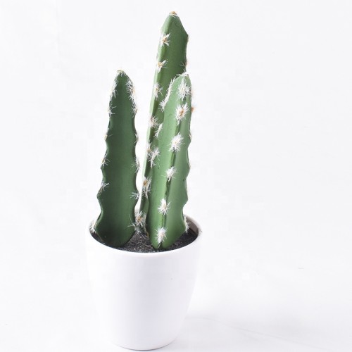 New products Originally designed and produced factory price and high quality white pot artificial potted cactus