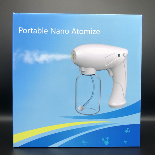 Manufacturer Wholesale Atomization Fogger Machine 300ml Blue Light Steam Sanitizer Disinfection Nanos Steam Spray Gun