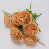 The factory wholesale seven seven head of foreign peony bouquet artificial flower wedding hotel props row modeling