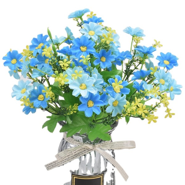 Nordic floral design 28 heads jump chrysanthemum 7 forks  decorative silk flowers small fresh plastic flowers