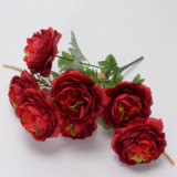 The factory wholesale seven seven head of foreign peony bouquet artificial flower wedding hotel props row modeling