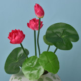 2021 Modern Home Interior Decoration Artificial Lotus Flowers Wedding Backdrop Artificial Flower Lotus
