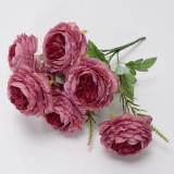 The factory wholesale seven seven head of foreign peony bouquet artificial flower wedding hotel props row modeling