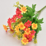 Nordic floral design 28 heads jump chrysanthemum 7 forks  decorative silk flowers small fresh plastic flowers