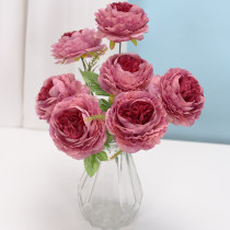 Manufacturers Supply Real Touch Flowers Artificial Peony  Silk Flower Decoration Beautiful Peony Flowers Artificial Wholesale