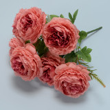 Manufacturers Supply Real Touch Flowers Artificial Peony  Silk Flower Decoration Beautiful Peony Flowers Artificial Wholesale
