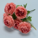 Manufacturers Supply Real Touch Flowers Artificial Peony  Silk Flower Decoration Beautiful Peony Flowers Artificial Wholesale