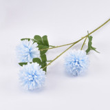 Hot style single 3 head table tennis chrysanthemum dandelion onion ball wedding home simulation flower material road lead flower