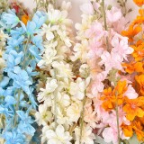 wedding decorative flowers Imperial Larkspur Blend flower long stems Artificial Delphinium