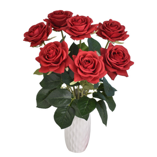 2021Original Cheap Artificial Flower Artificial Simulated Rose Flowers For Wedding Decoration Simulated touch rose